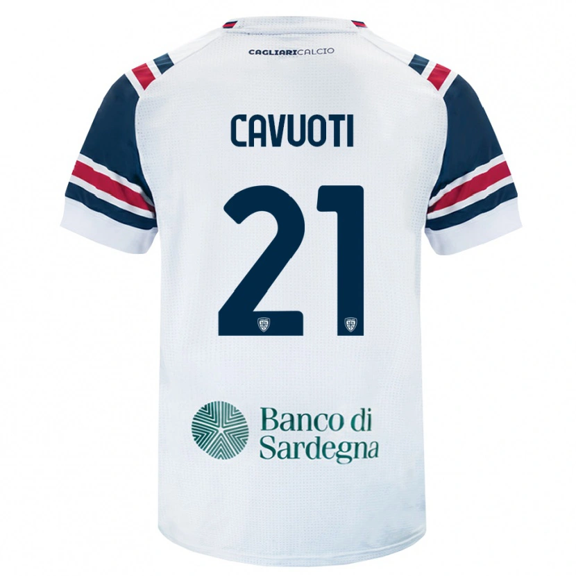 Danxen Criança Camisola Nicolò Cavuoti #21 Branco Vermelho Verde Alternativa 2026/27 Camisa