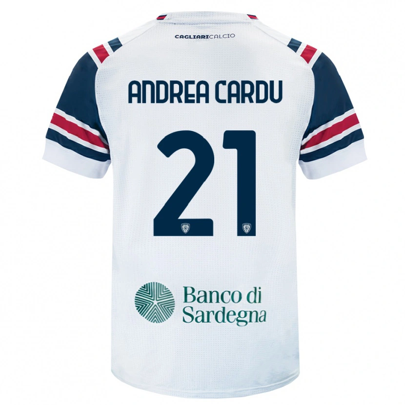 Danxen Criança Camisola Giovanni Andrea Cardu #21 Branco Vermelho Verde Alternativa 2026/27 Camisa