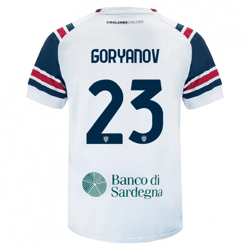 Danxen Criança Camisola Kristiyan Goryanov #23 Branco Vermelho Verde Alternativa 2026/27 Camisa