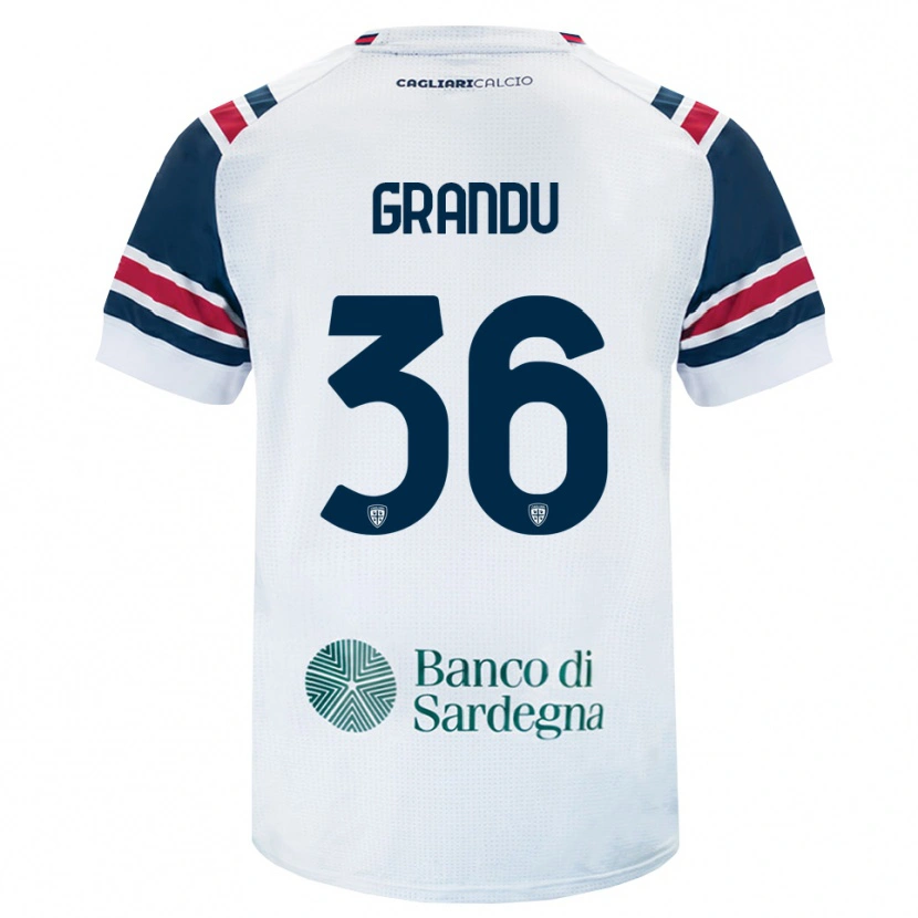 Danxen Criança Camisola Nicola Grandu #36 Branco Vermelho Verde Alternativa 2026/27 Camisa