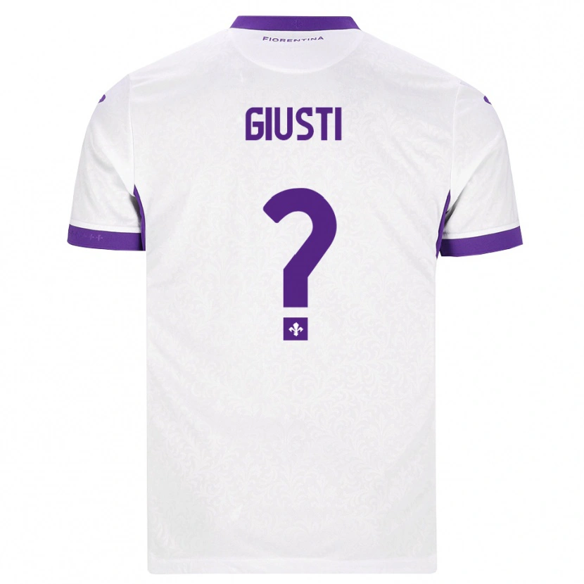 Danxen Criança Camisola Edoardo Giusti #0 Branco Roxo Alternativa 2026/27 Camisa