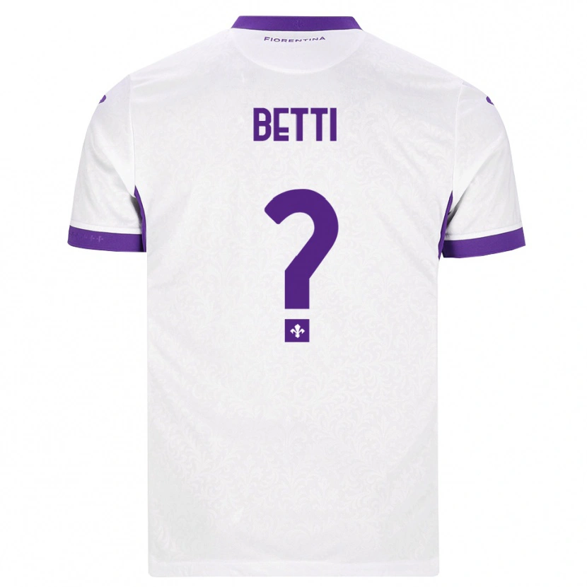Danxen Criança Camisola Tiziano Betti #0 Branco Roxo Alternativa 2026/27 Camisa