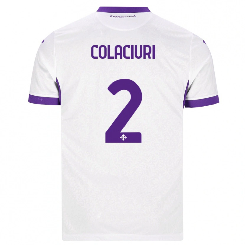 Danxen Criança Camisola Gabriele Colaciuri #2 Branco Roxo Alternativa 2026/27 Camisa