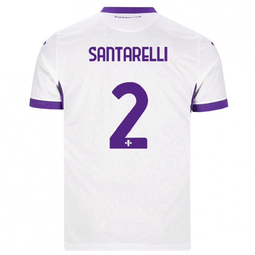 Danxen Criança Camisola Andrea Santarelli #2 Branco Roxo Alternativa 2026/27 Camisa