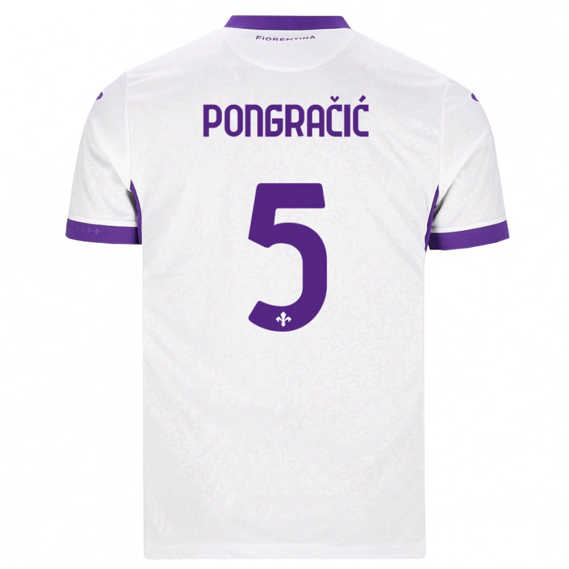 Danxen Criança Camisola Marin Pongracic #5 Branco Roxo Alternativa 2026/27 Camisa