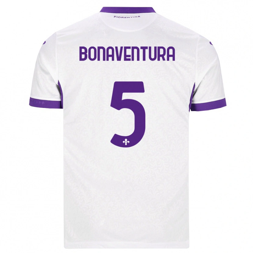 Danxen Criança Camisola Giacomo Bonaventura #5 Branco Roxo Alternativa 2026/27 Camisa