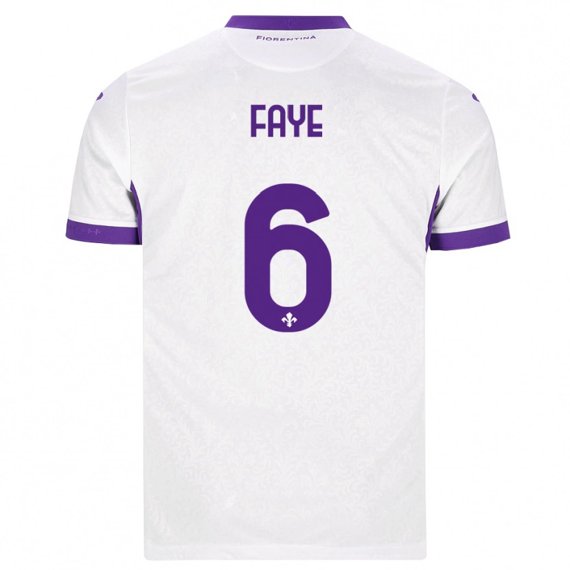 Danxen Criança Camisola Moussa Faye #6 Branco Roxo Alternativa 2026/27 Camisa