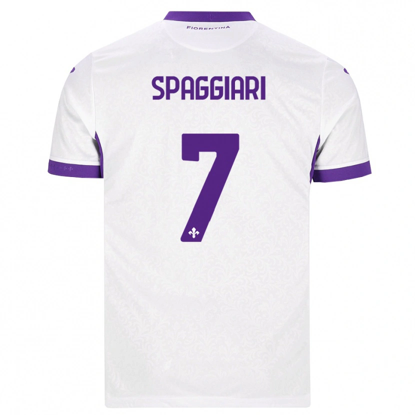Danxen Criança Camisola Riccardo Spaggiari #7 Branco Roxo Alternativa 2026/27 Camisa