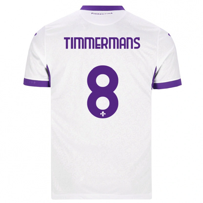 Danxen Criança Camisola Loric Timmermans #8 Branco Roxo Alternativa 2026/27 Camisa