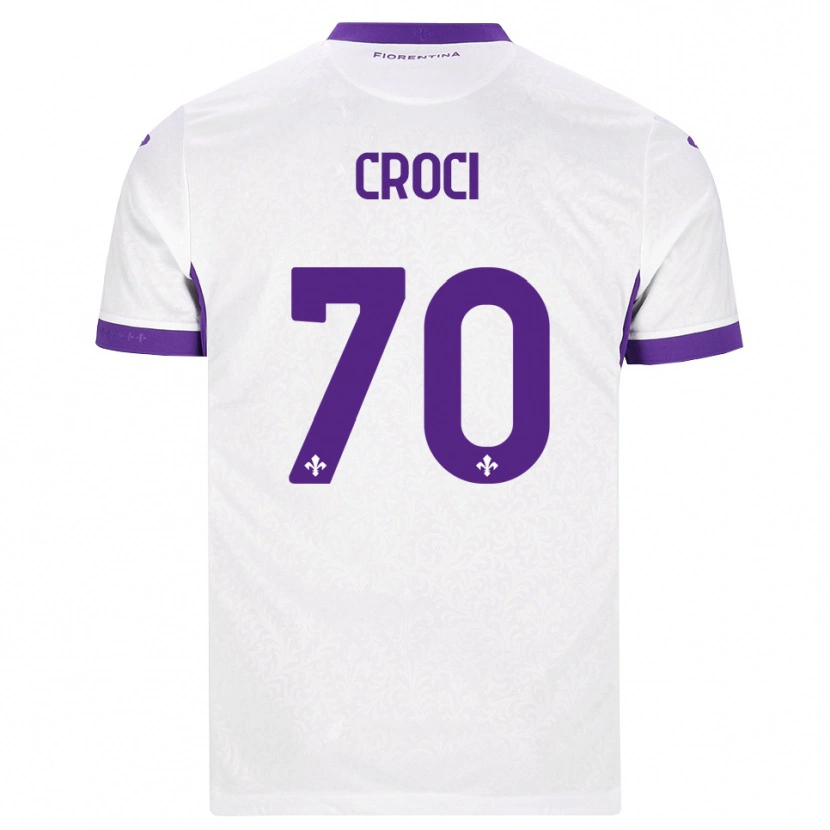 Danxen Criança Camisola Federico Croci #70 Branco Roxo Alternativa 2026/27 Camisa