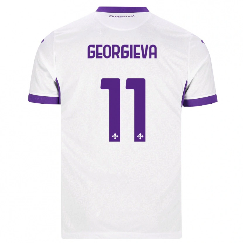 Danxen Criança Camisola Marina Georgieva #11 Branco Roxo Alternativa 2026/27 Camisa