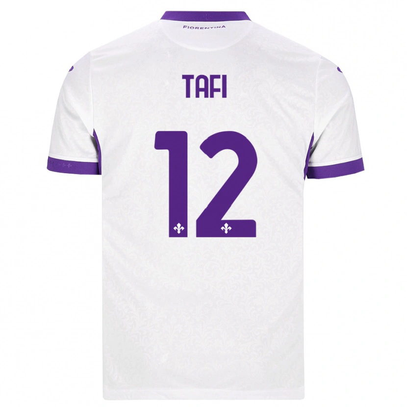 Danxen Criança Camisola Giulio Tafi #12 Branco Roxo Alternativa 2026/27 Camisa