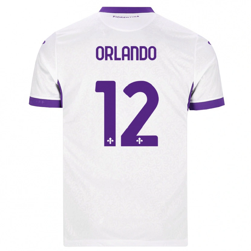 Danxen Criança Camisola Giulio Orlando #12 Branco Roxo Alternativa 2026/27 Camisa
