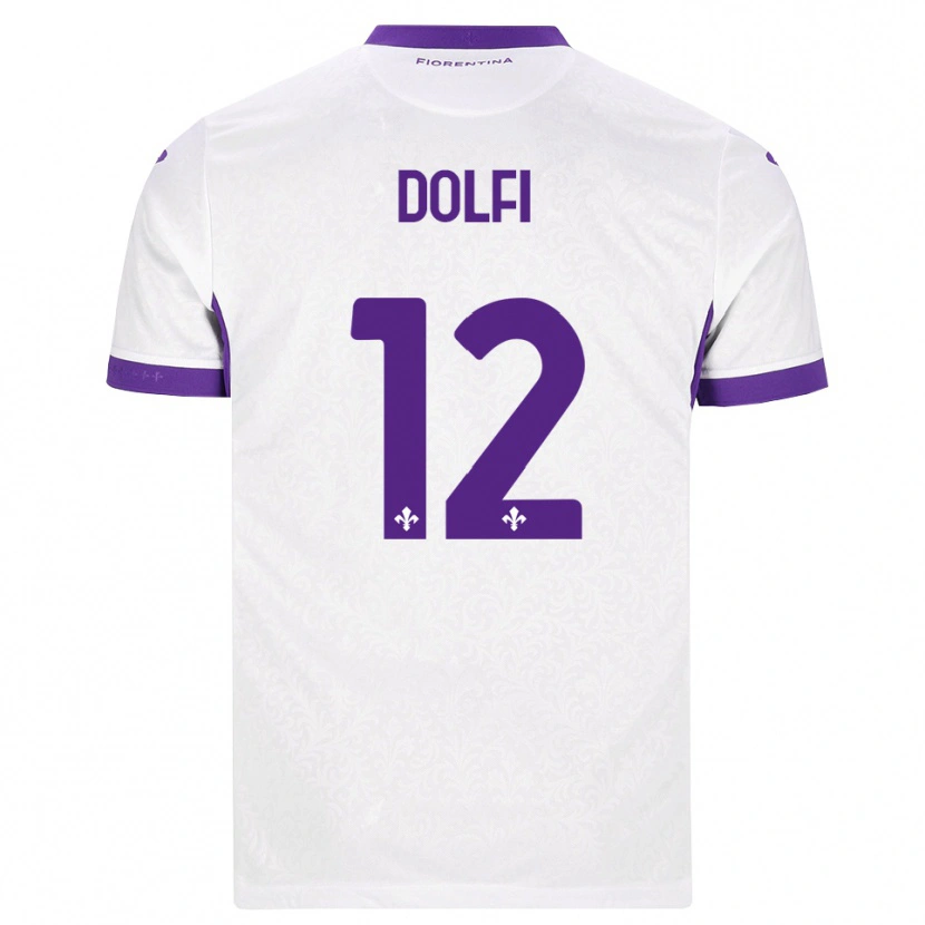 Danxen Criança Camisola Brando Dolfi #12 Branco Roxo Alternativa 2026/27 Camisa