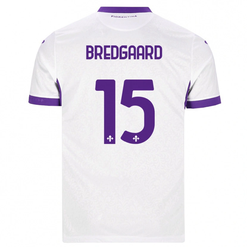 Danxen Criança Camisola Sofie Bredgaard #15 Branco Roxo Alternativa 2026/27 Camisa