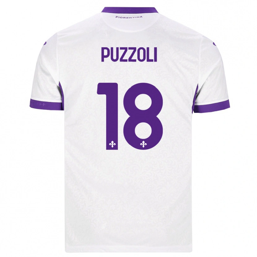 Danxen Criança Camisola Giorgio Puzzoli #18 Branco Roxo Alternativa 2026/27 Camisa