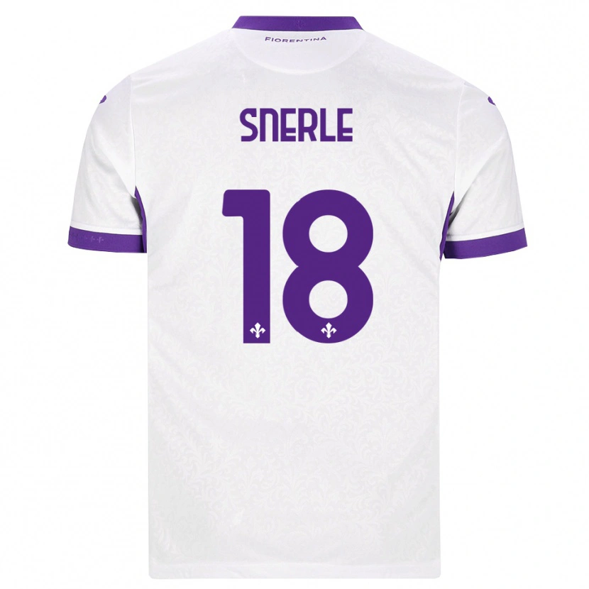 Danxen Criança Camisola Emma Strøm Snerle #18 Branco Roxo Alternativa 2026/27 Camisa
