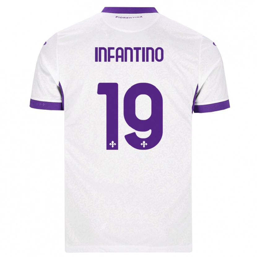 Danxen Criança Camisola Gino Infantino #19 Branco Roxo Alternativa 2026/27 Camisa
