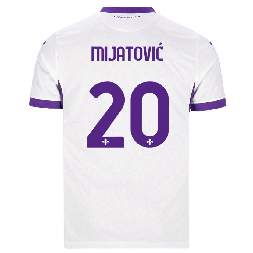 Danxen Criança Camisola Milica Mijatović #20 Branco Roxo Alternativa 2026/27 Camisa