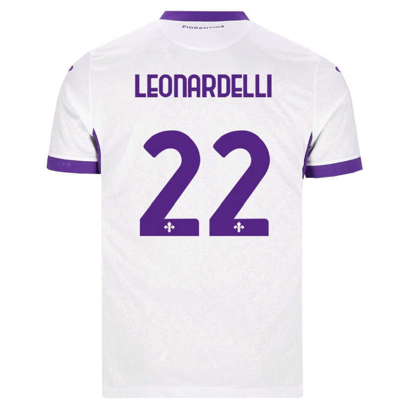 Danxen Criança Camisola Pietro Leonardelli #22 Branco Roxo Alternativa 2026/27 Camisa
