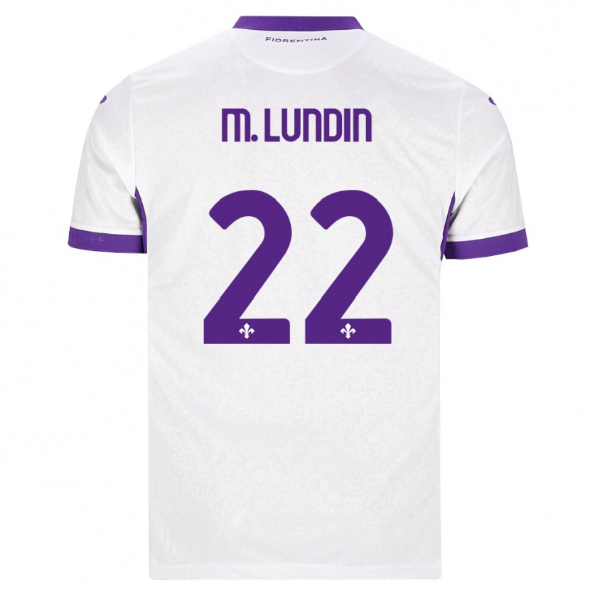Danxen Criança Camisola Karin Maria Lundin #22 Branco Roxo Alternativa 2026/27 Camisa
