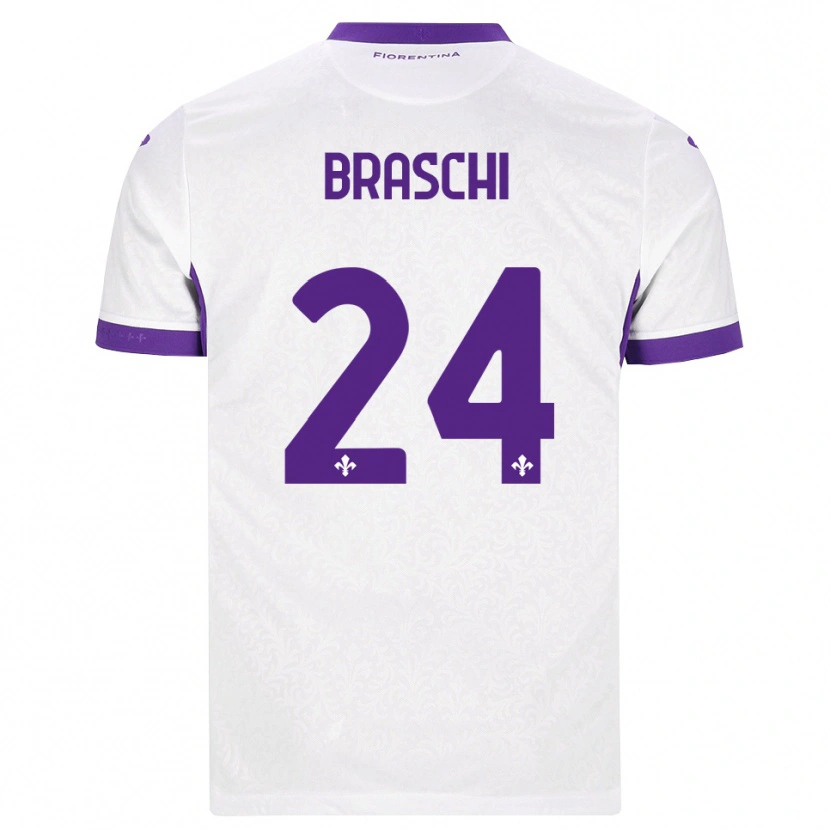 Danxen Criança Camisola Riccardo Braschi #24 Branco Roxo Alternativa 2026/27 Camisa