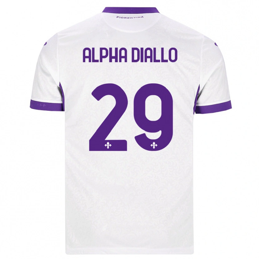 Danxen Criança Camisola Alpha Diallo #29 Branco Roxo Alternativa 2026/27 Camisa