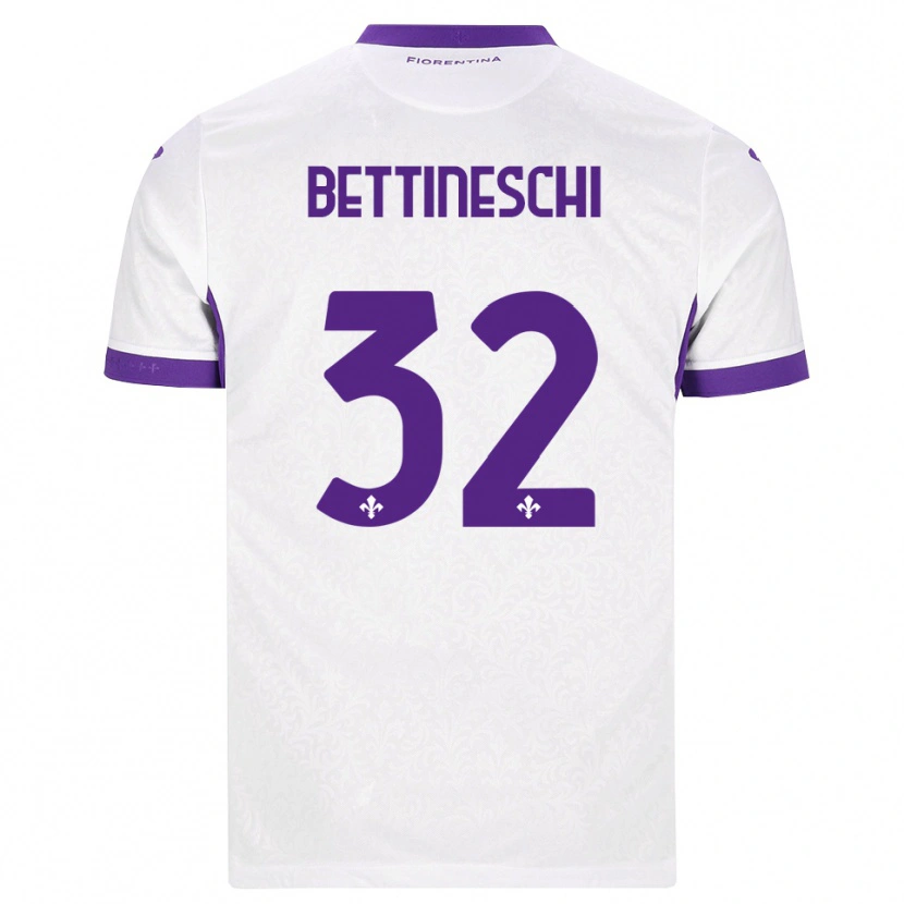 Danxen Criança Camisola Giorgia Bettineschi #32 Branco Roxo Alternativa 2026/27 Camisa
