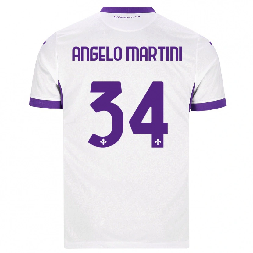 Danxen Criança Camisola Angelo Martini #34 Branco Roxo Alternativa 2026/27 Camisa