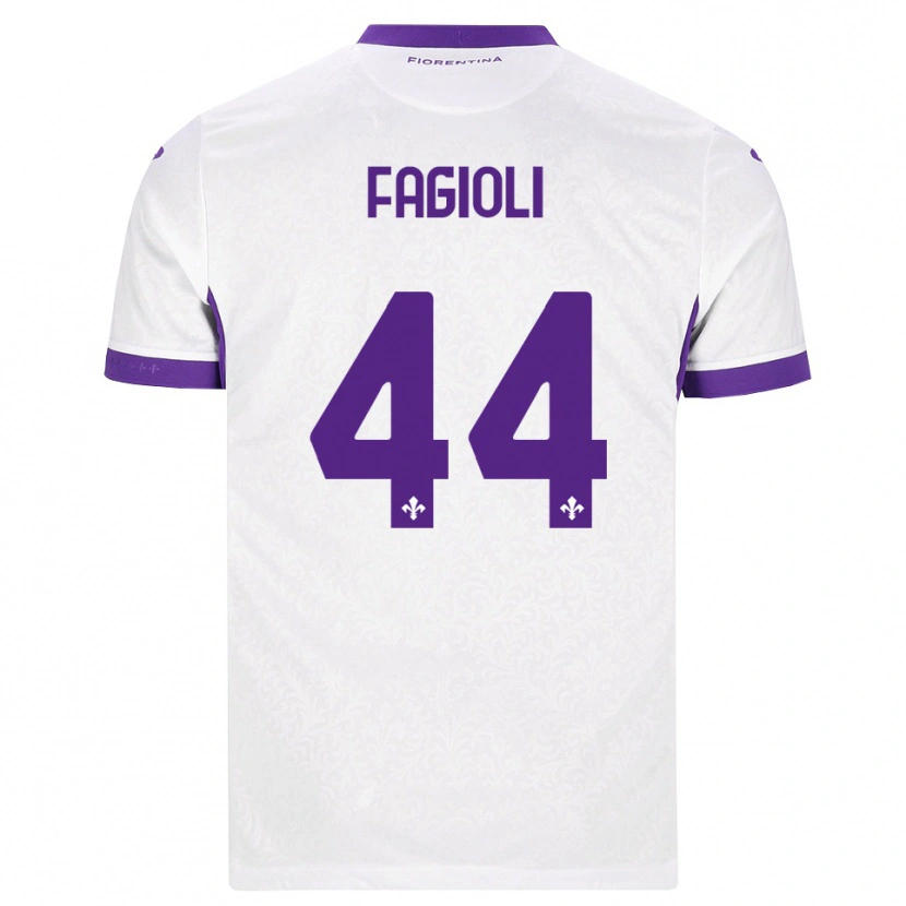 Danxen Criança Camisola Nicolò Fagioli #44 Branco Roxo Alternativa 2026/27 Camisa