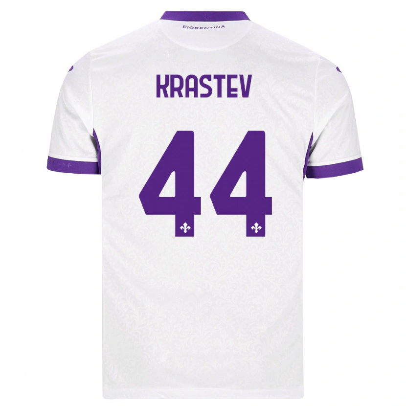 Danxen Criança Camisola Dimo Krastev #44 Branco Roxo Alternativa 2026/27 Camisa