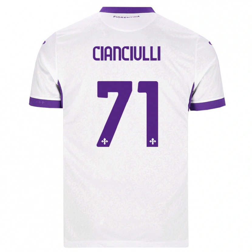 Danxen Criança Camisola Salvatore Cianciulli #71 Branco Roxo Alternativa 2026/27 Camisa