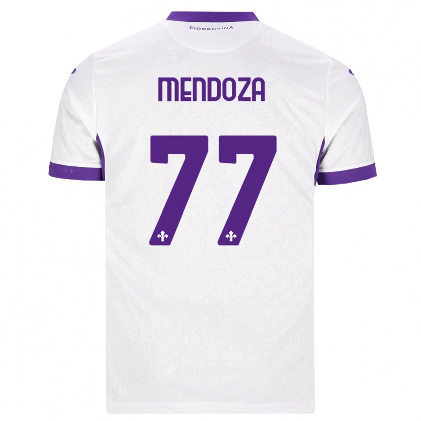 Danxen Criança Camisola William Mendoza #77 Branco Roxo Alternativa 2026/27 Camisa