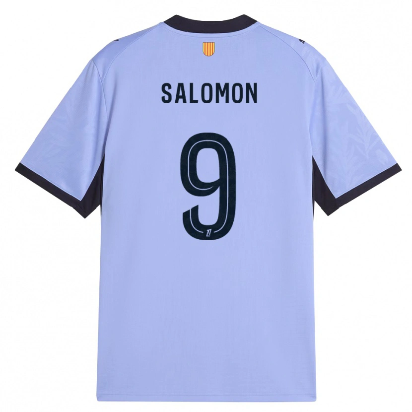 Danxen Criança Camisola Maeva Salomon #9 Lavanda Preto Terceiro 2026/27 Camisa