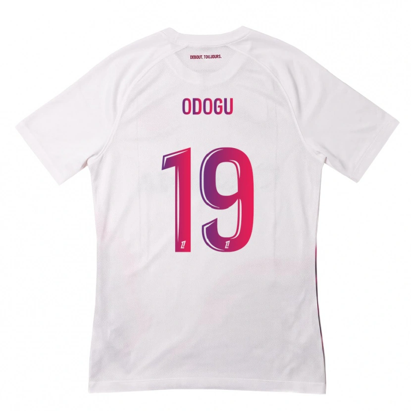 Danxen Criança Camisola David Odogu #19 Branco Rosa Roxo Alternativa 2026/27 Camisa