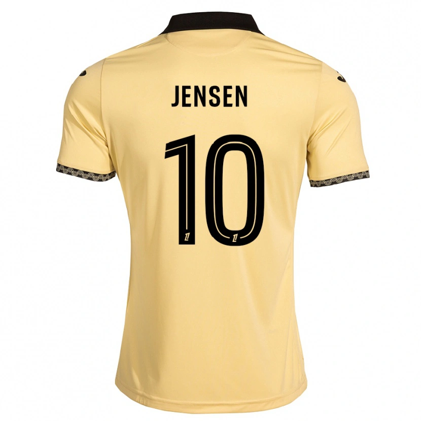 Danxen Homem Camisola Isak Jensen #10 Branco Navajo Preto Alternativa 2026/27 Camisa