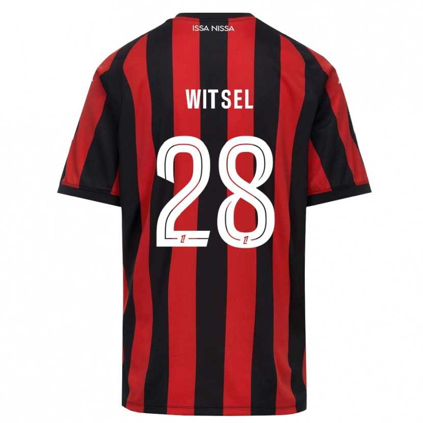 Danxen Homem Camisola Axel Witsel #28 Vermelho Preto Branco Principal 2026/27 Camisa