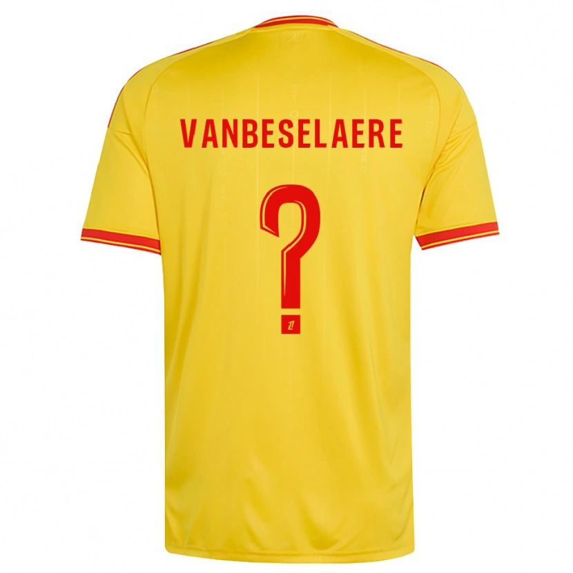 Danxen Homem Camisola Emmanuel Vanbeselaere #0 Dourado Laranja Vermelho Principal 2026/27 Camisa