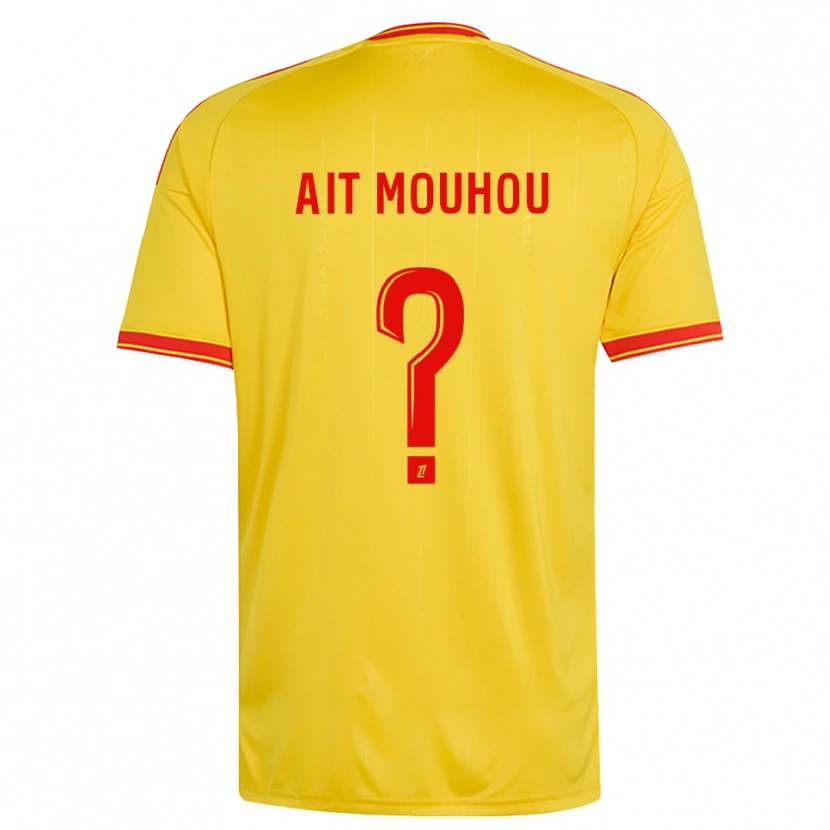 Danxen Homem Camisola Nassim Ait Mouhou #0 Dourado Laranja Vermelho Principal 2026/27 Camisa