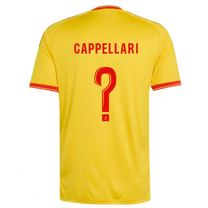 Danxen Homem Camisola Jihan Cappellari #0 Dourado Laranja Vermelho Principal 2026/27 Camisa