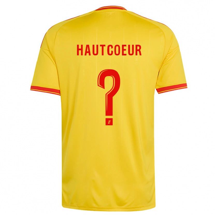 Danxen Homem Camisola Agathe Hautcoeur #0 Dourado Laranja Vermelho Principal 2026/27 Camisa