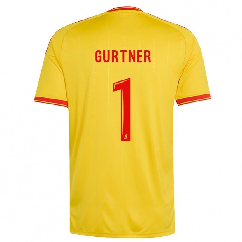Danxen Homem Camisola Régis Gurtner #1 Dourado Laranja Vermelho Principal 2026/27 Camisa
