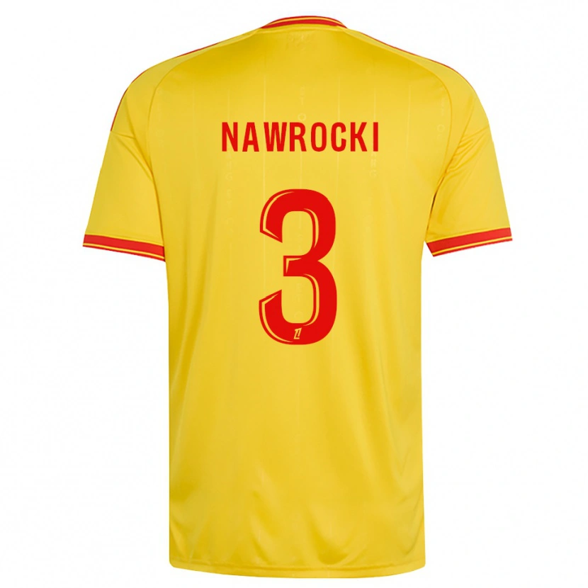 Danxen Homem Camisola Maik Nawrocki #3 Dourado Laranja Vermelho Principal 2026/27 Camisa