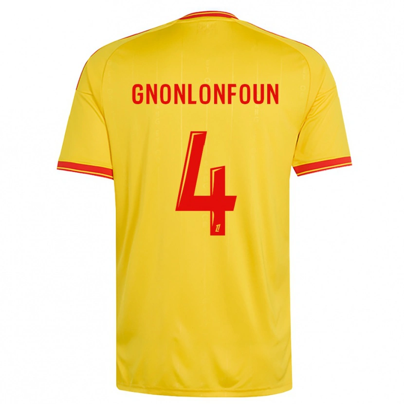 Danxen Homem Camisola Madi Gnonlonfoun #4 Dourado Laranja Vermelho Principal 2026/27 Camisa