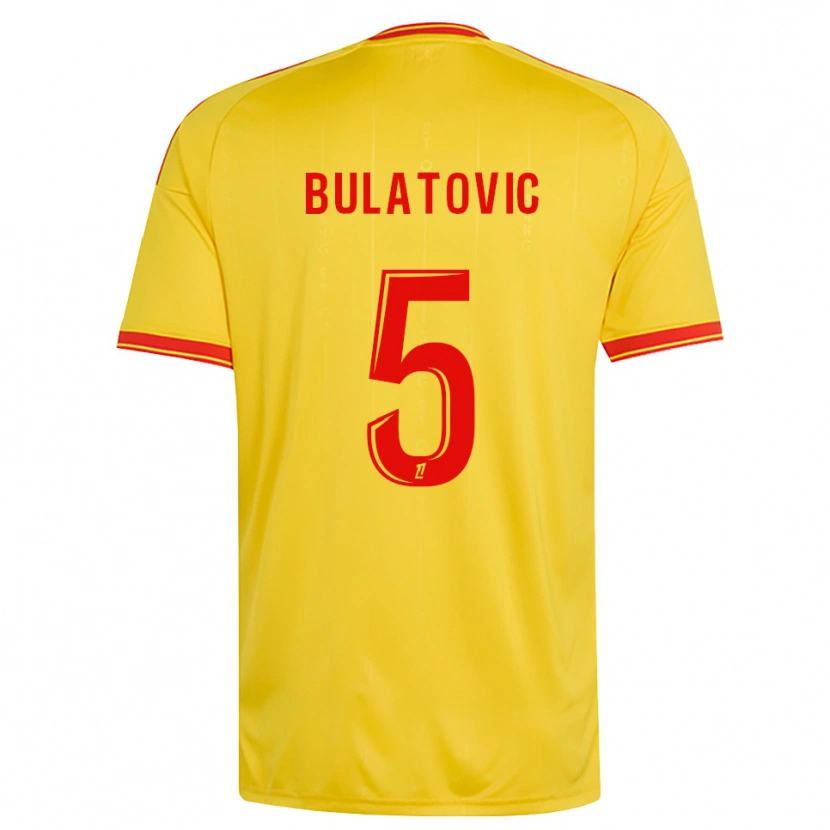 Danxen Homem Camisola Andrija Bulatovic #5 Dourado Laranja Vermelho Principal 2026/27 Camisa
