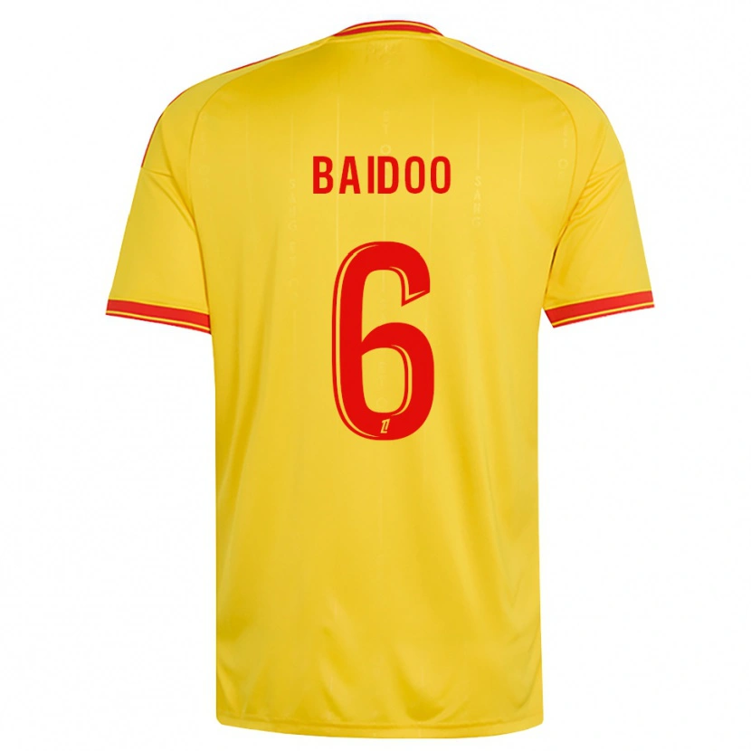 Danxen Homem Camisola Samson Baidoo #6 Dourado Laranja Vermelho Principal 2026/27 Camisa