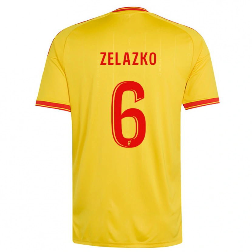 Danxen Homem Camisola Robin Zelazko #6 Dourado Laranja Vermelho Principal 2026/27 Camisa