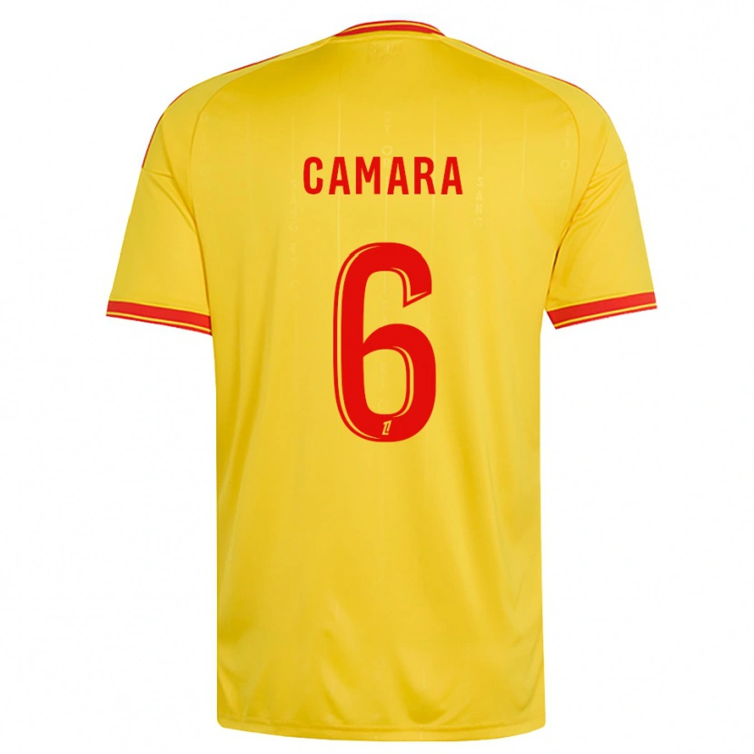 Danxen Homem Camisola Mamadou Camara #6 Dourado Laranja Vermelho Principal 2026/27 Camisa