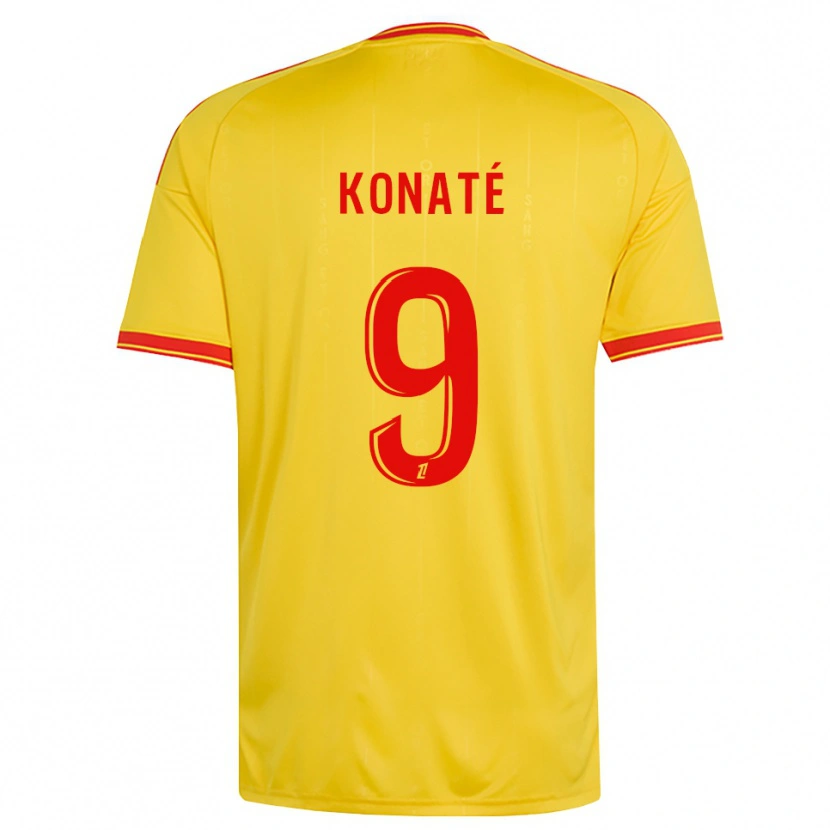 Danxen Homem Camisola Seybou Konaté #9 Dourado Laranja Vermelho Principal 2026/27 Camisa