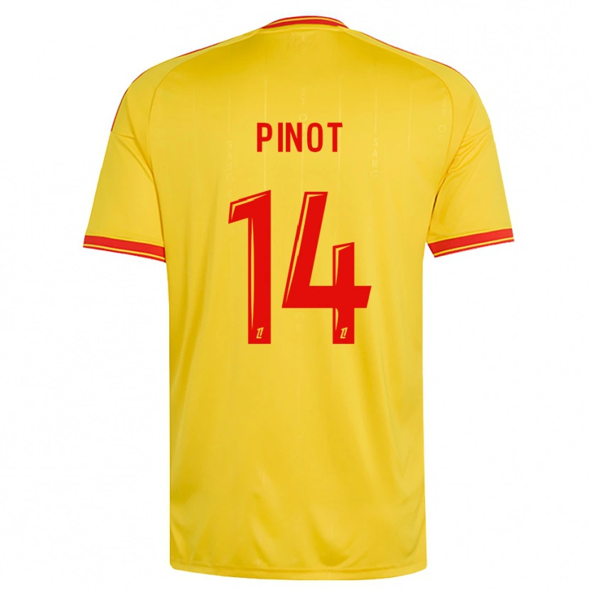 Danxen Homem Camisola Laurine Pinot #14 Dourado Laranja Vermelho Principal 2026/27 Camisa